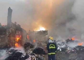 Fire ravages Kantamanto Tazani Lane in Accra