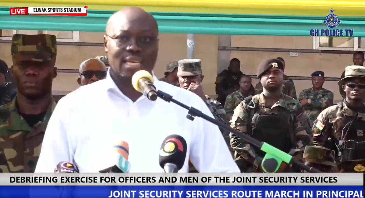 Dr. Ato Forson commends joint security services after route march in Accra