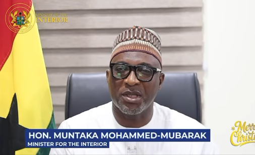 Interior Minister calls for peace, security as Ghanaians celebrate Christmas