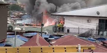 Late reporting, gas explosions, and illegal wiring hampered firefighters at Kwame Nkrumah Circle blaze