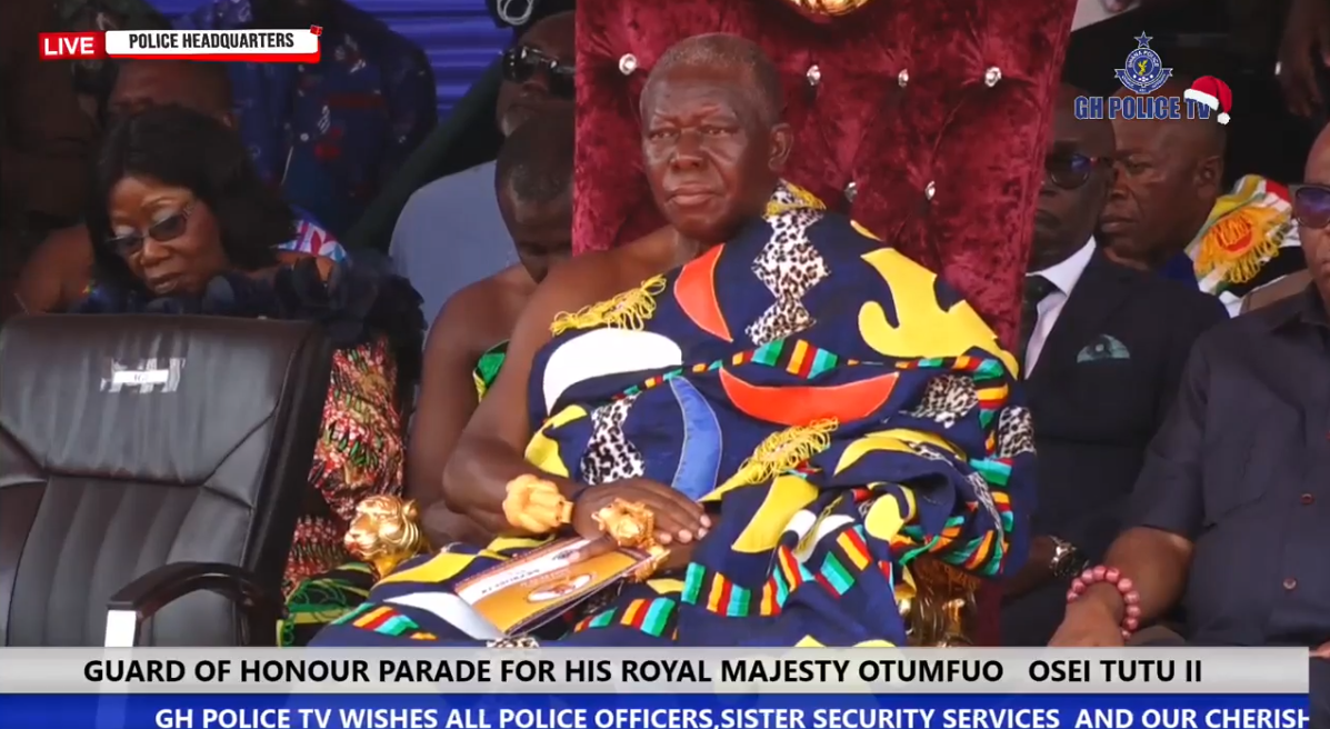 Otumfuo Osei Tutu II lauds strong ties With Ghana Police during historic visit to Police Headquarters