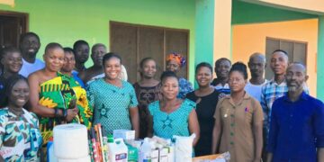 Doctors at Bokuruwa CHPS Compound express gratitude as Bokuruwa Future Leaders donate medical equipment