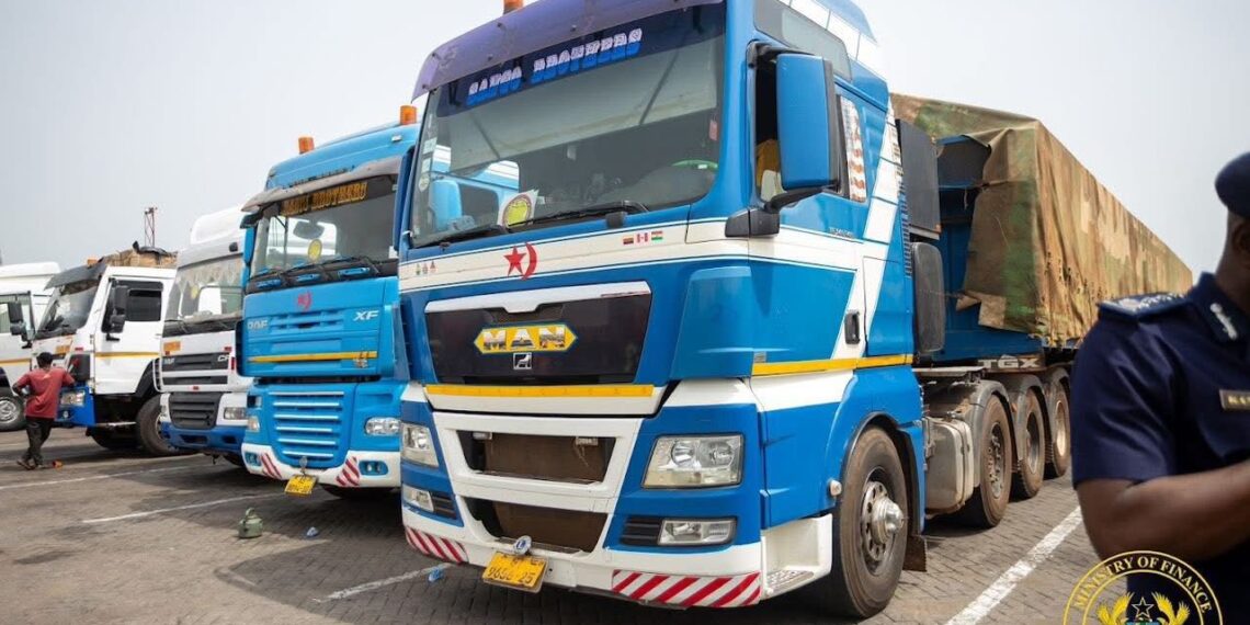 Customs seize 12 transit trucks with undeclared goods worth GH¢85.3m
