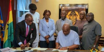 Mahama signs five bills into law, introduces key reforms in security, education, and finance