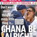 British press pun on Ghana following goalless draw with England