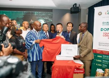 NSA Accepts 2,120 Sports Essentials from Ghana-Anhui Chamber to Boost Constituency Games