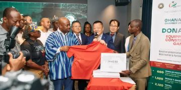 NSA Accepts 2,120 Sports Essentials from Ghana-Anhui Chamber to Boost Constituency Games
